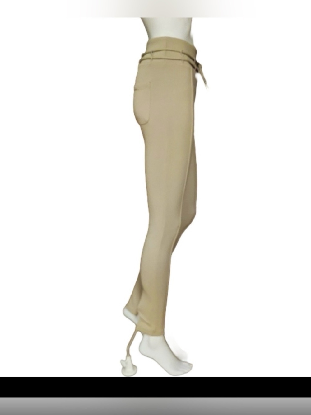 Manière De Voir Beige Neoprene Pintuck Leggings XS High Waist - Picture 9 of 16